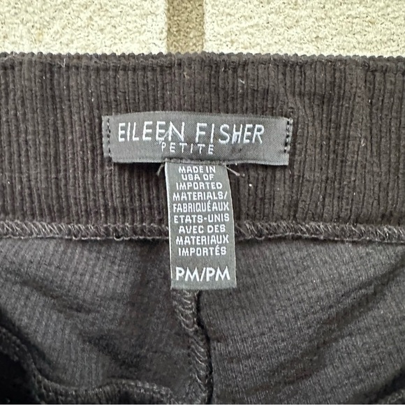 Eileen Fisher Petites Black Tencel Stretch Ridge Pull On Slim Skinny Jeans - Picture 8 of 10